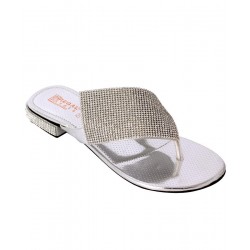 Shimmer Glamour Silver Slippers RG-057